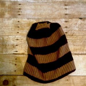 Brown Striped Beanie